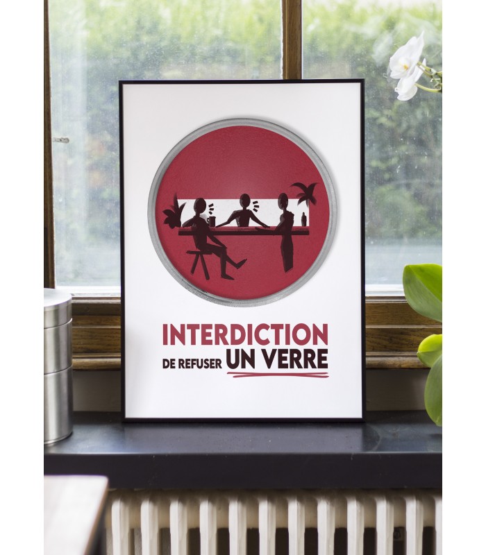 Affiche "Interdiction de refuser un verre"