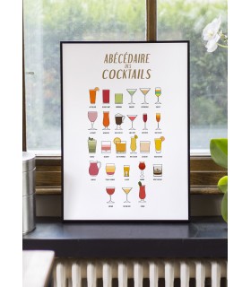 Affiche Abécédaire cocktails