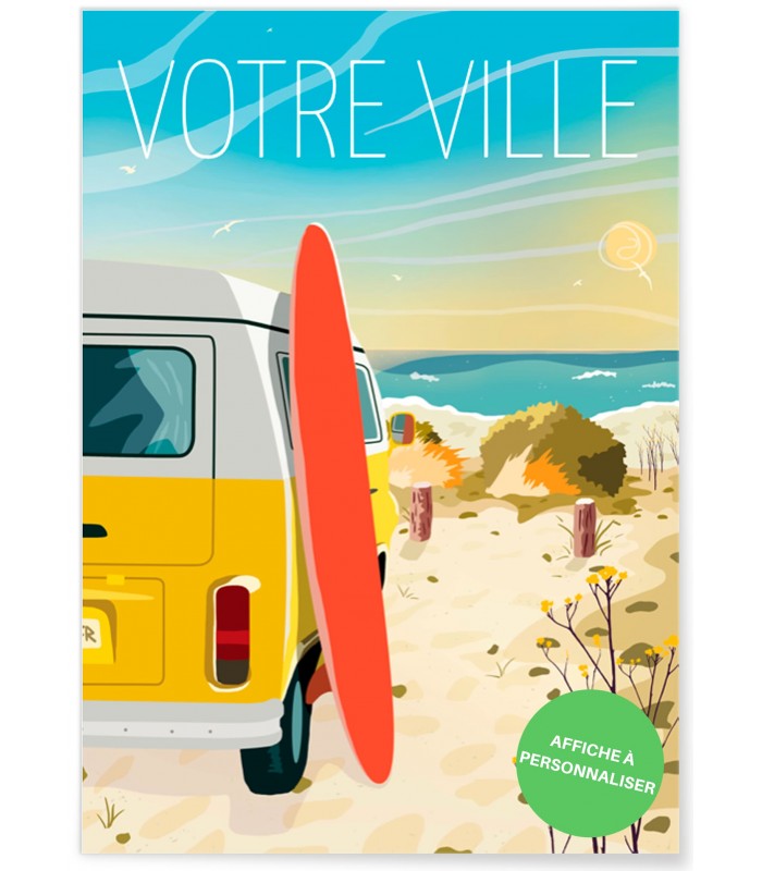 Poster personnalisé plage