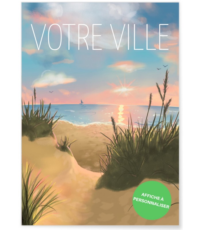 Affiche personnalisée plage