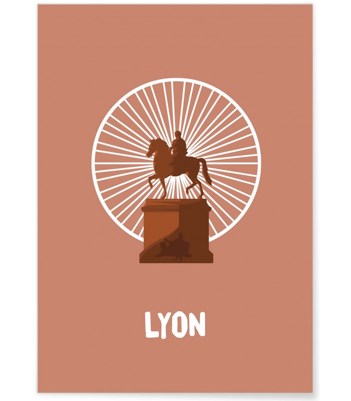 Affiche ville Minimaliste Lyon