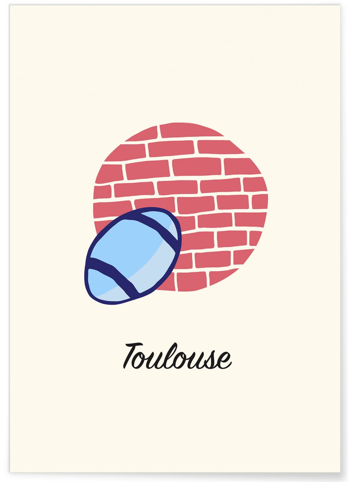 Affiche Minimaliste Toulouse
