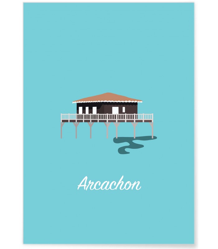 Affiche Minimaliste Arcachon