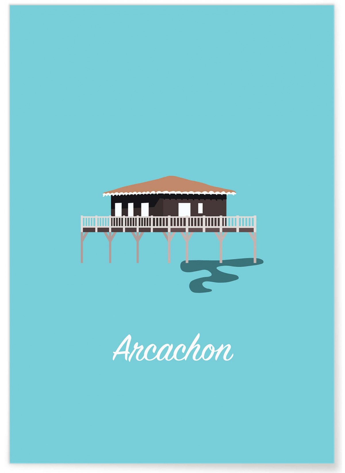 Affiche Minimaliste Arcachon