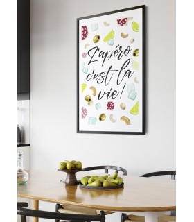 Affiche "L'apéro c'est la vie"