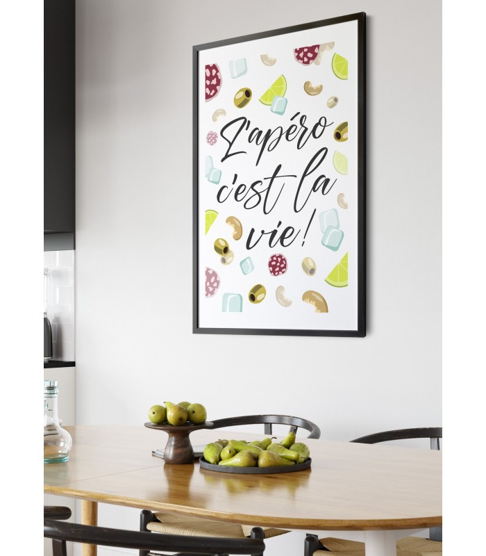 Affiche "L'apéro c'est la vie"