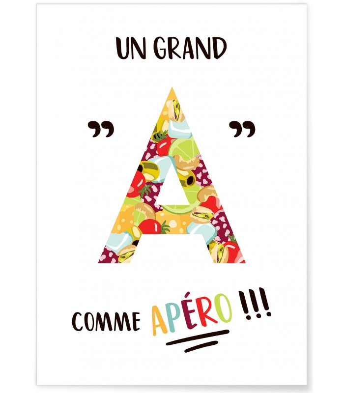 Affiche "Un grand A comme Apéro"