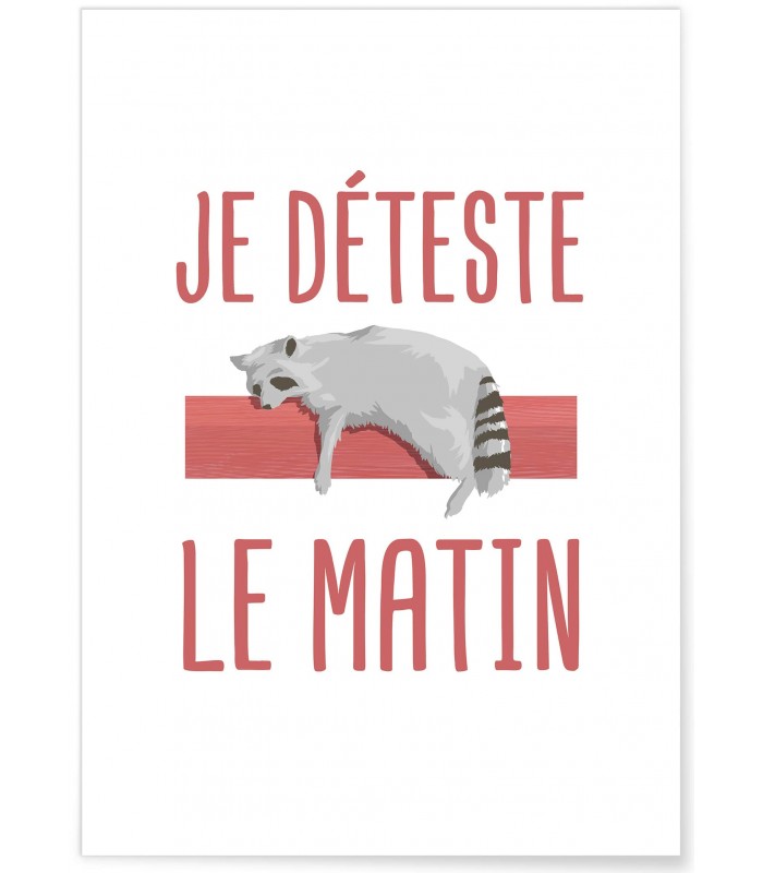 Affiche Je déteste le matin