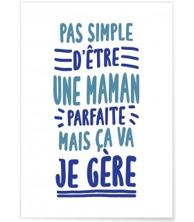 Affiche Pas simple Maman