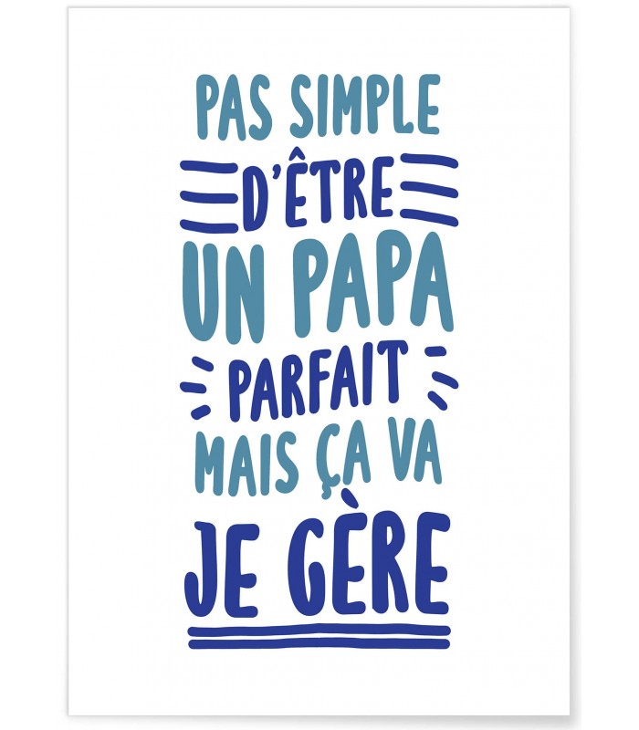 Affiche Pas simple Papa