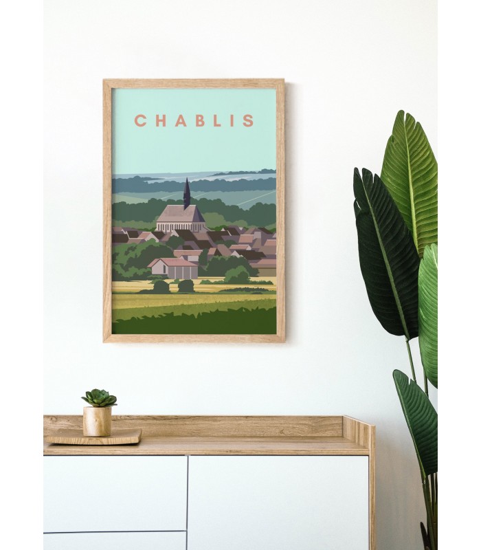 Affiche ville Chablis