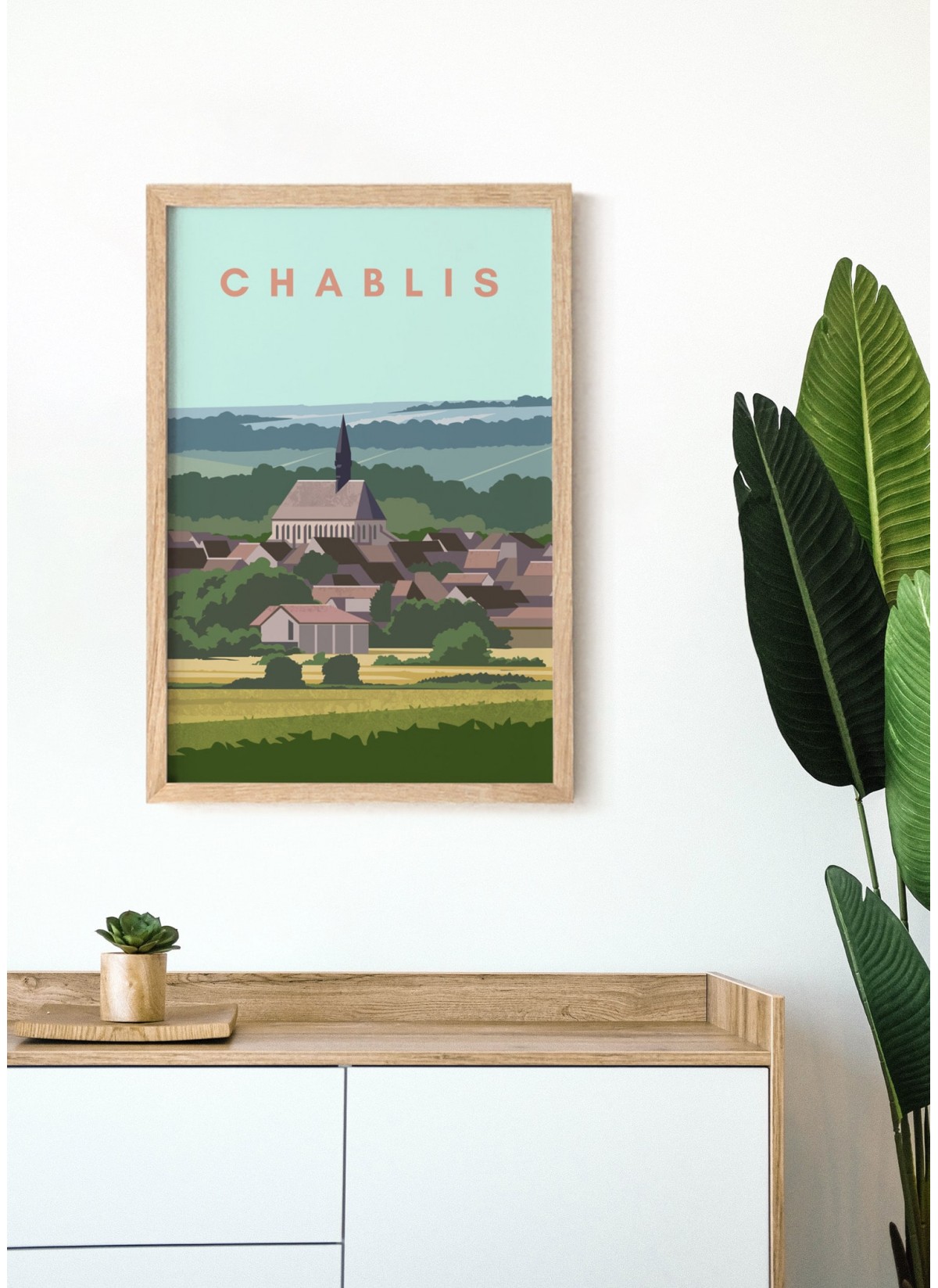Affiche ville Chablis