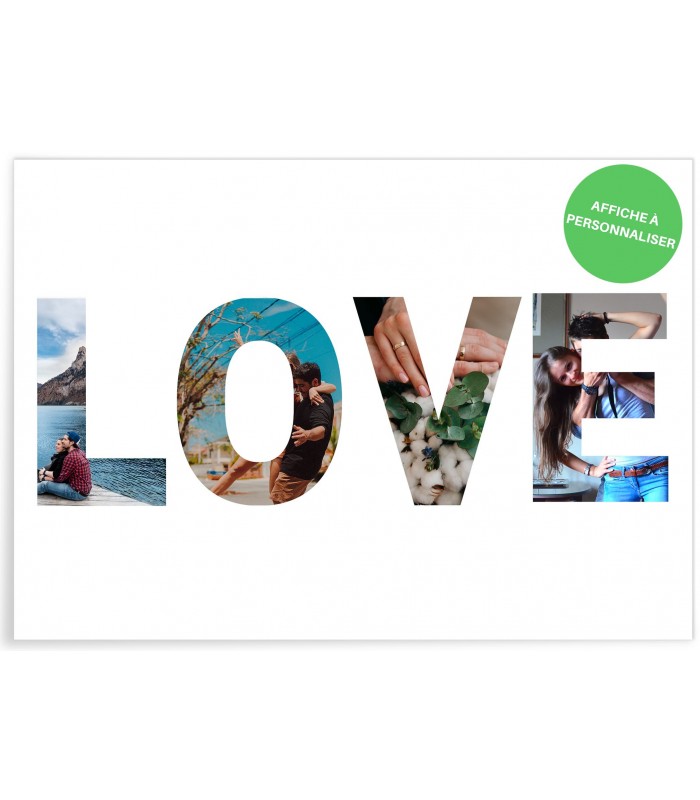 Affiche "Love" photos personnalisable