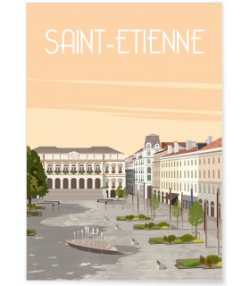 Affiche ville Saint-Étienne 2