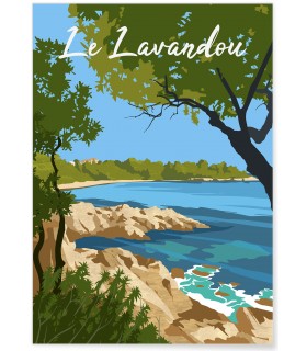Affiche ville Le Lavandou