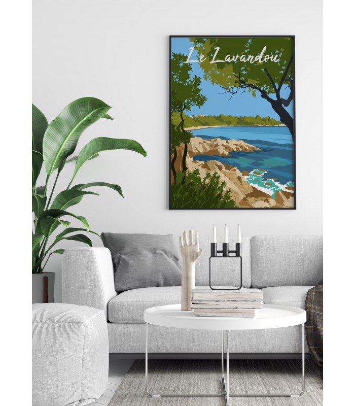 Affiche ville Le Lavandou