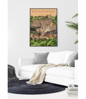 Affiche ville Rocamadour