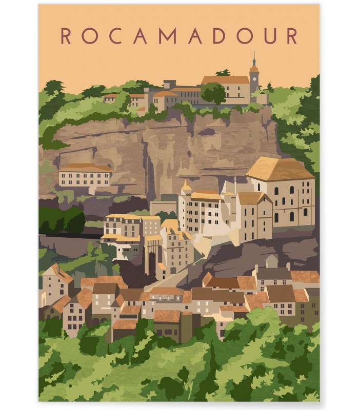 Affiche ville Rocamadour