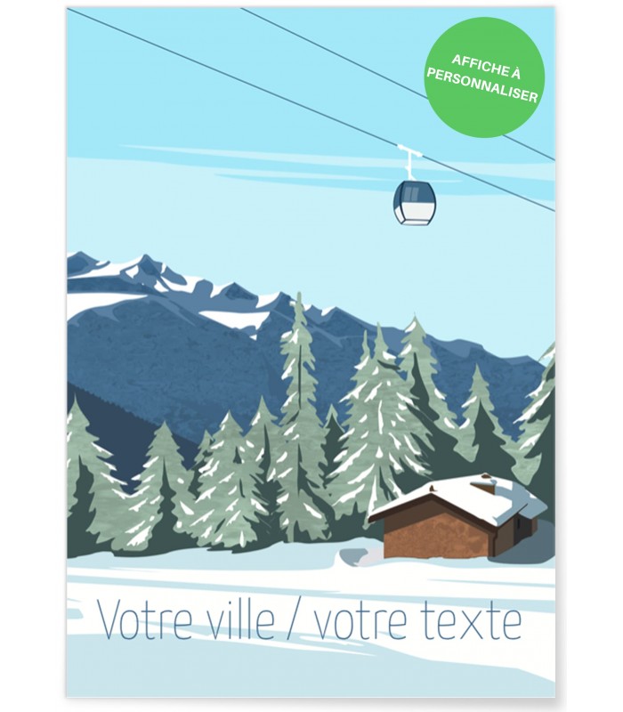 Affiche personnalisée "montagnes" , poster personnalisé |  L’Afficherie