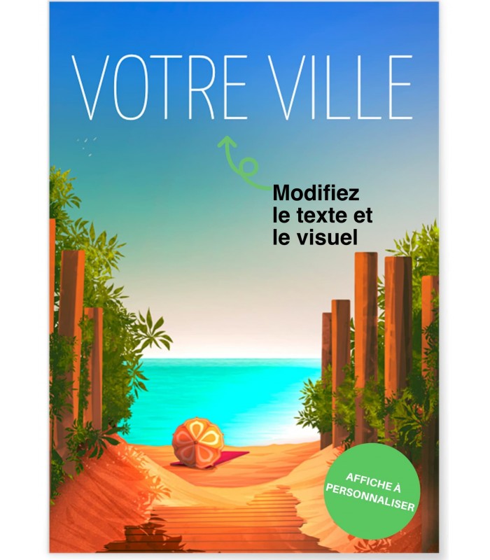 Affiche personnalisée plage