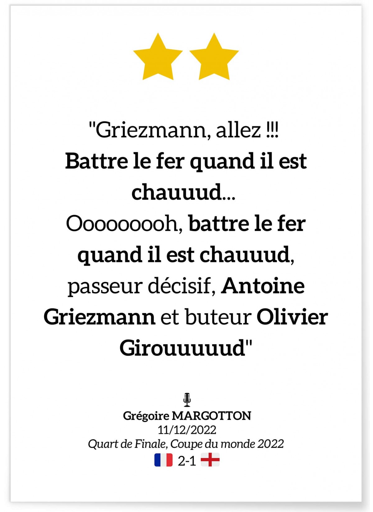 Affiche Battre le fer quand il est chaud