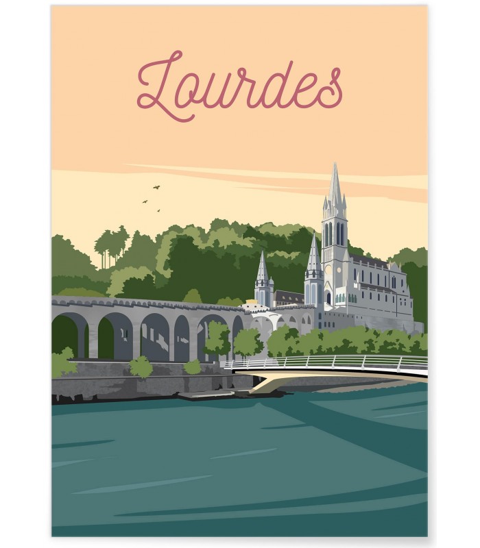 Affiche ville Lourdes