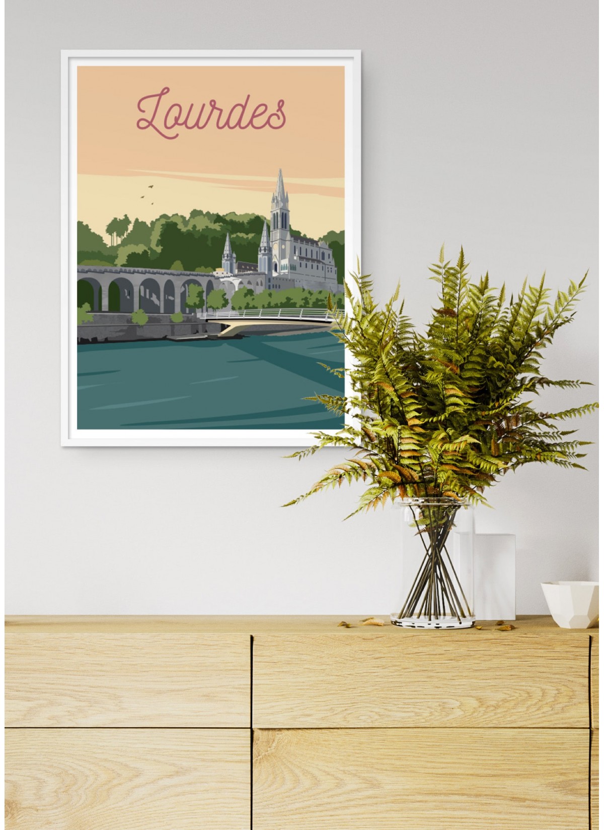 Affiche ville Lourdes