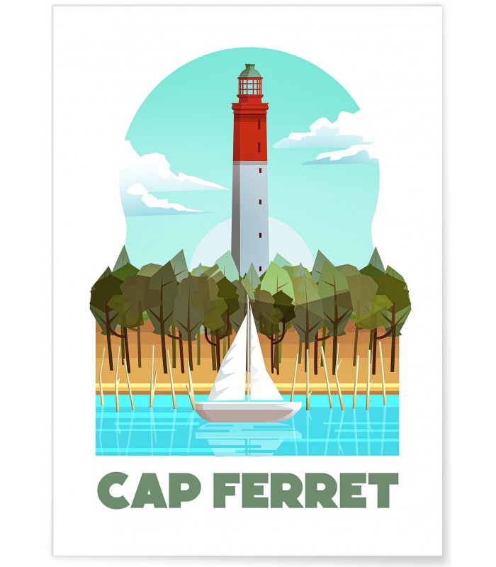 Affiche ville Minimaliste Cap Ferret 2