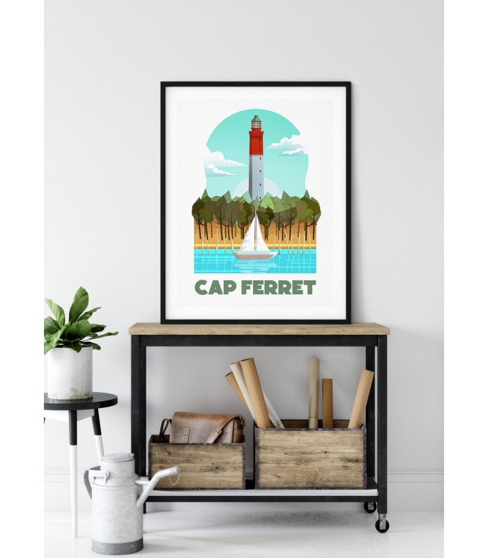 Affiche ville Minimaliste Cap Ferret 2