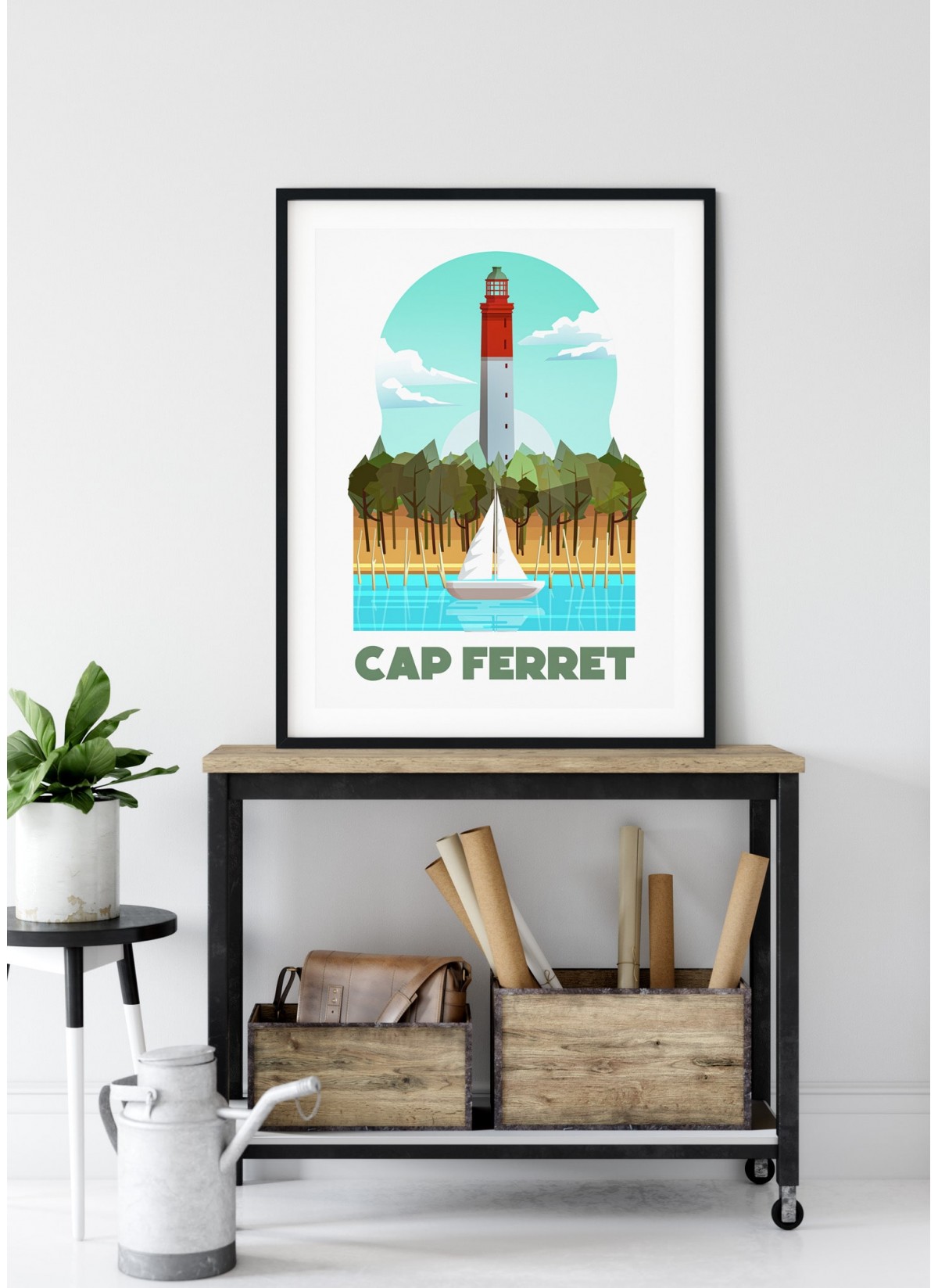 Affiche ville Minimaliste Cap Ferret 2