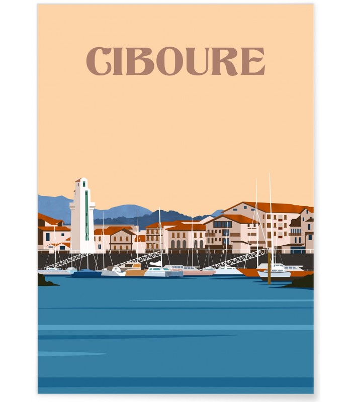 Affiche ville Ciboure