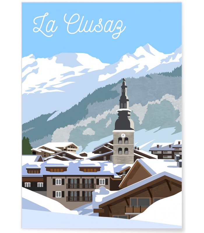 Affiche ville La Clusaz