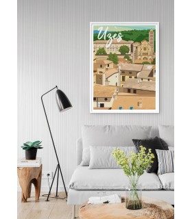 Affiche ville Uzès
