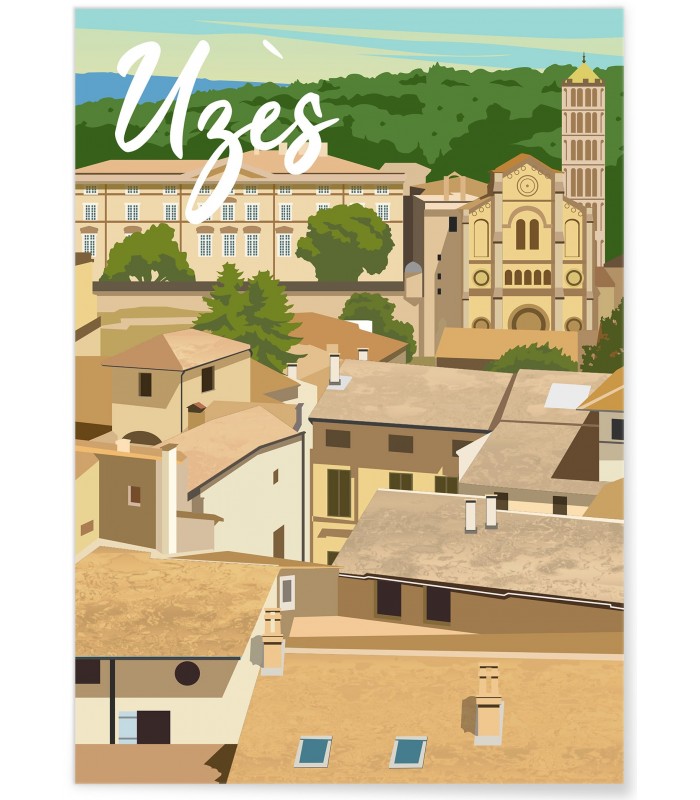 Affiche ville Uzès