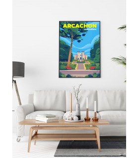 Affiche ville Arcachon - Le Moulleau