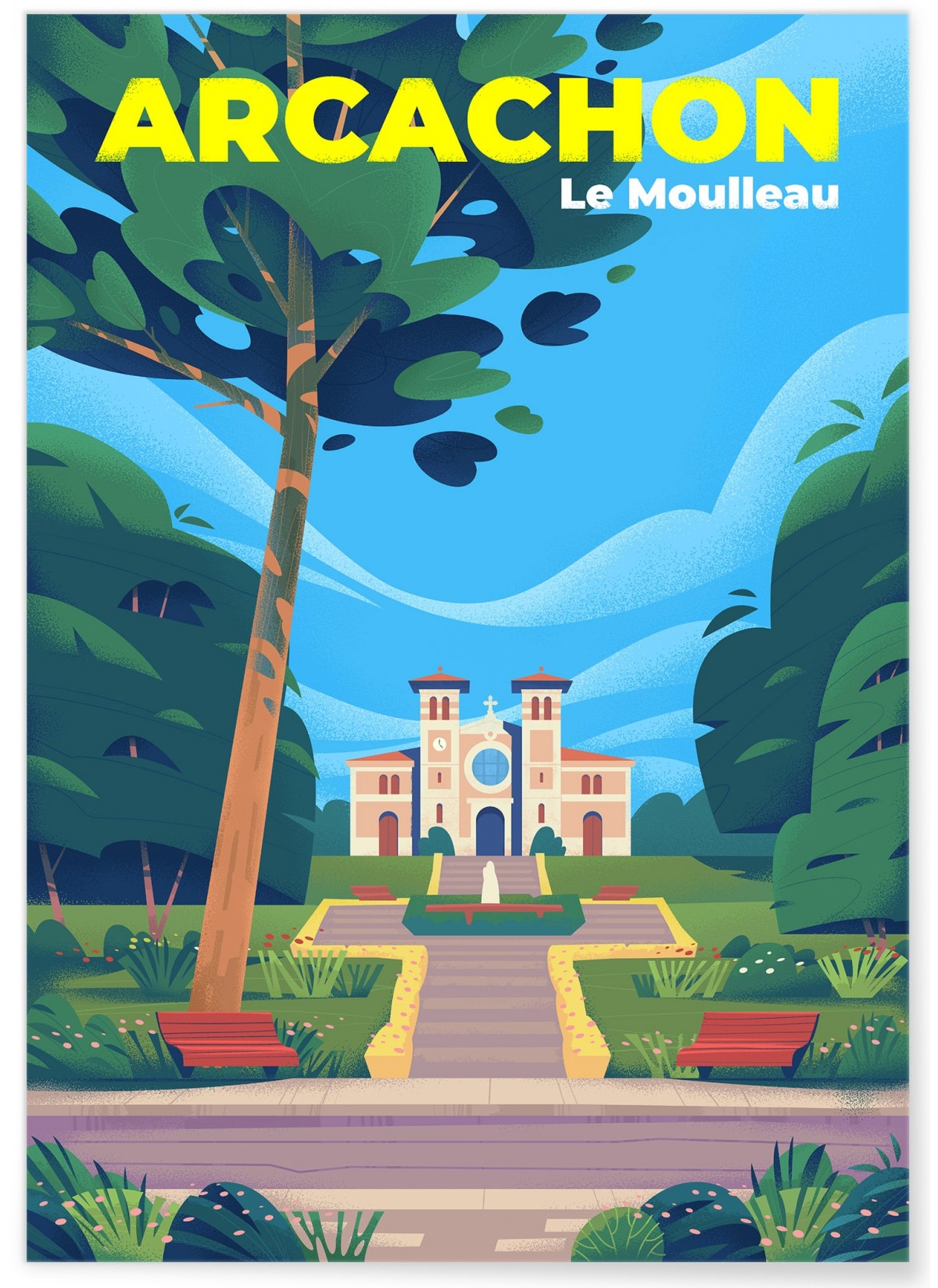 Affiche ville Arcachon - Le Moulleau