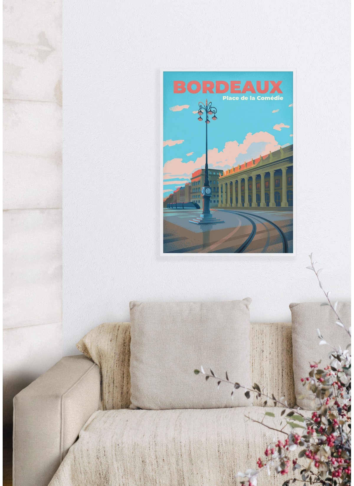 Affiche ville Bordeaux - Place de la Comédie