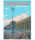 Affiche ville Bordeaux - Place de la Comédie