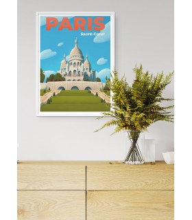 Affiche ville Paris - Sacré Cœur