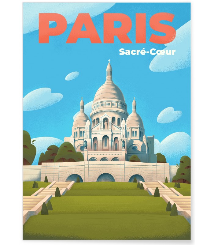 Affiche ville Paris - Sacré Cœur