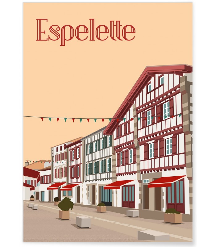 Affiche ville Espelette