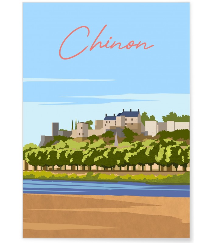 Affiche ville Chinon