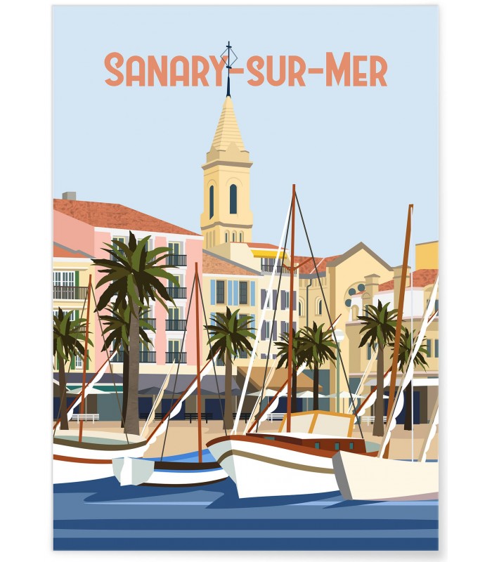 Affiche ville Sanary-sur-Mer