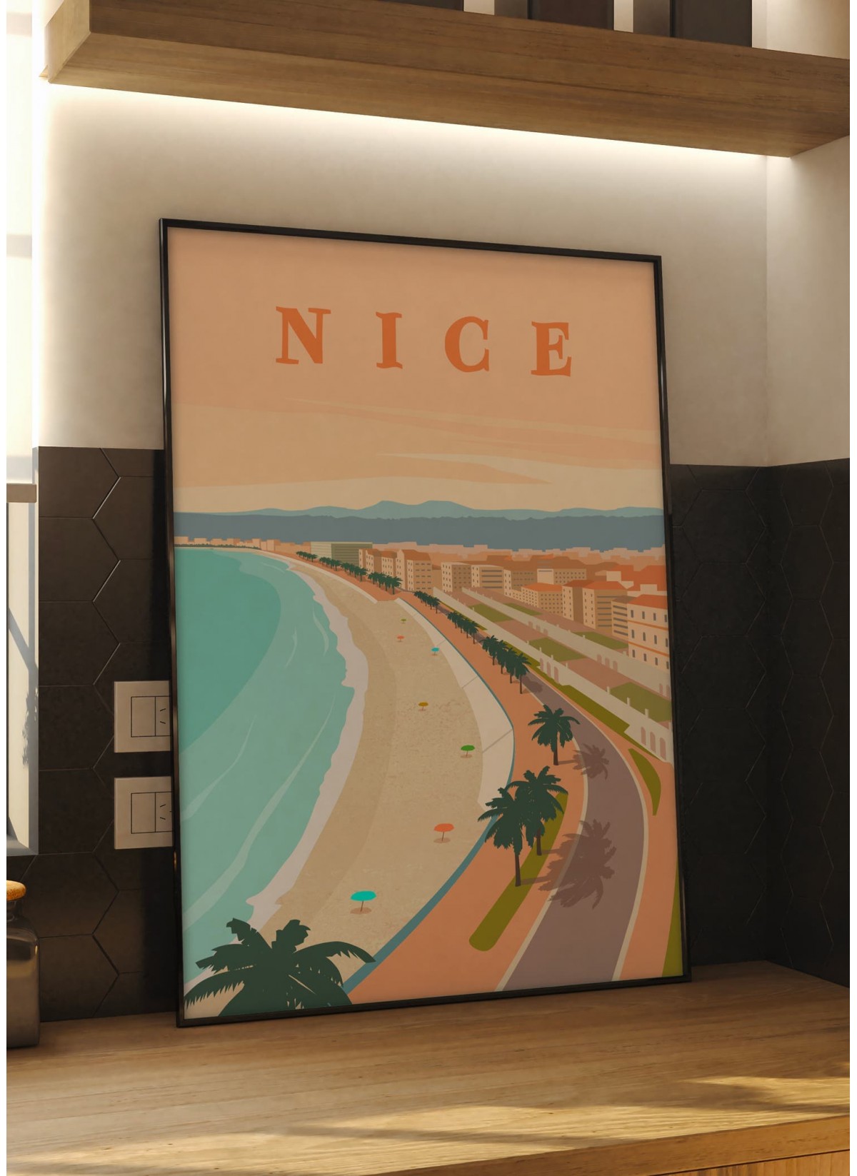 Affiche ville de Nice, idée cadeau|  L’Afficherie