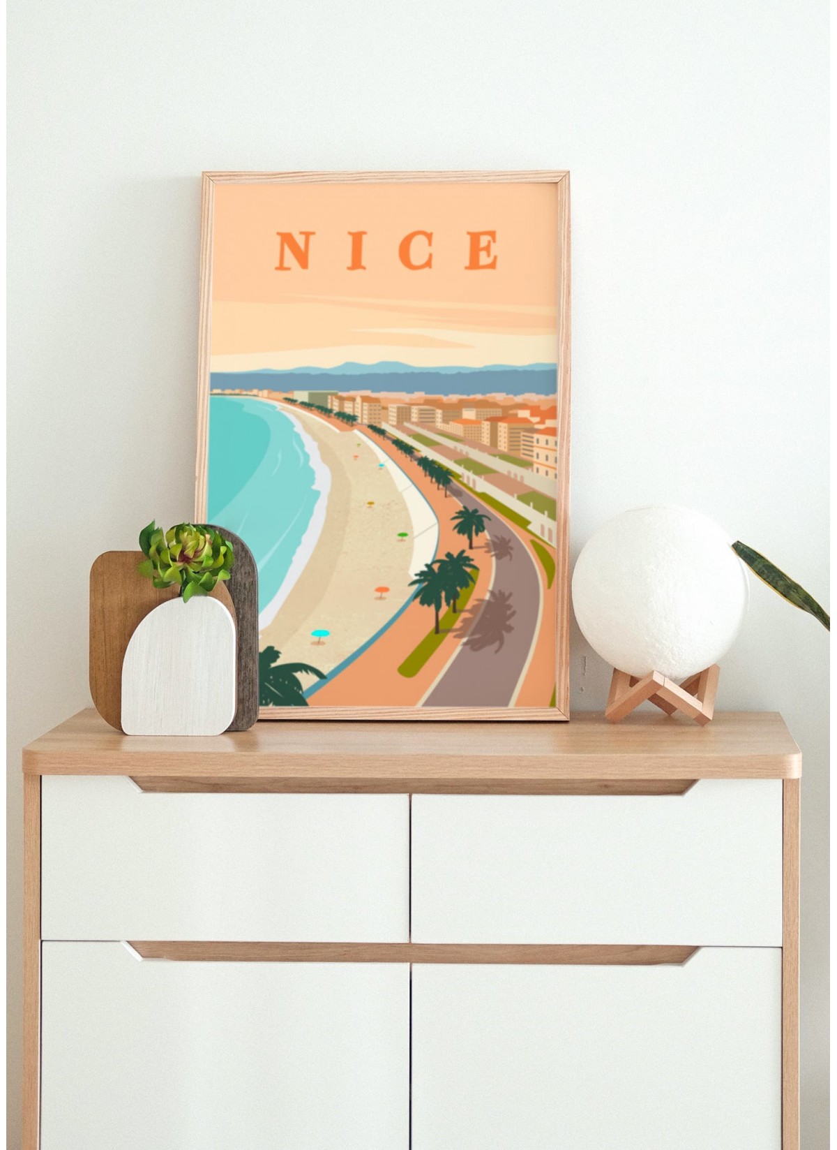 Affiche ville de Nice, idée cadeau|  L’Afficherie