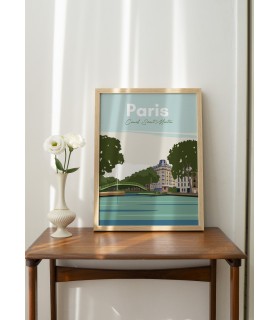 Affiche ville Paris - Canal Saint-Martin