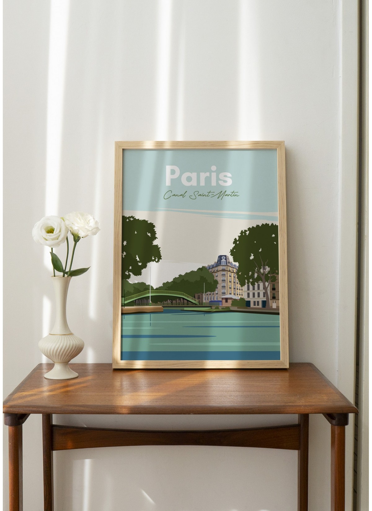 Affiche ville Paris - Canal Saint-Martin