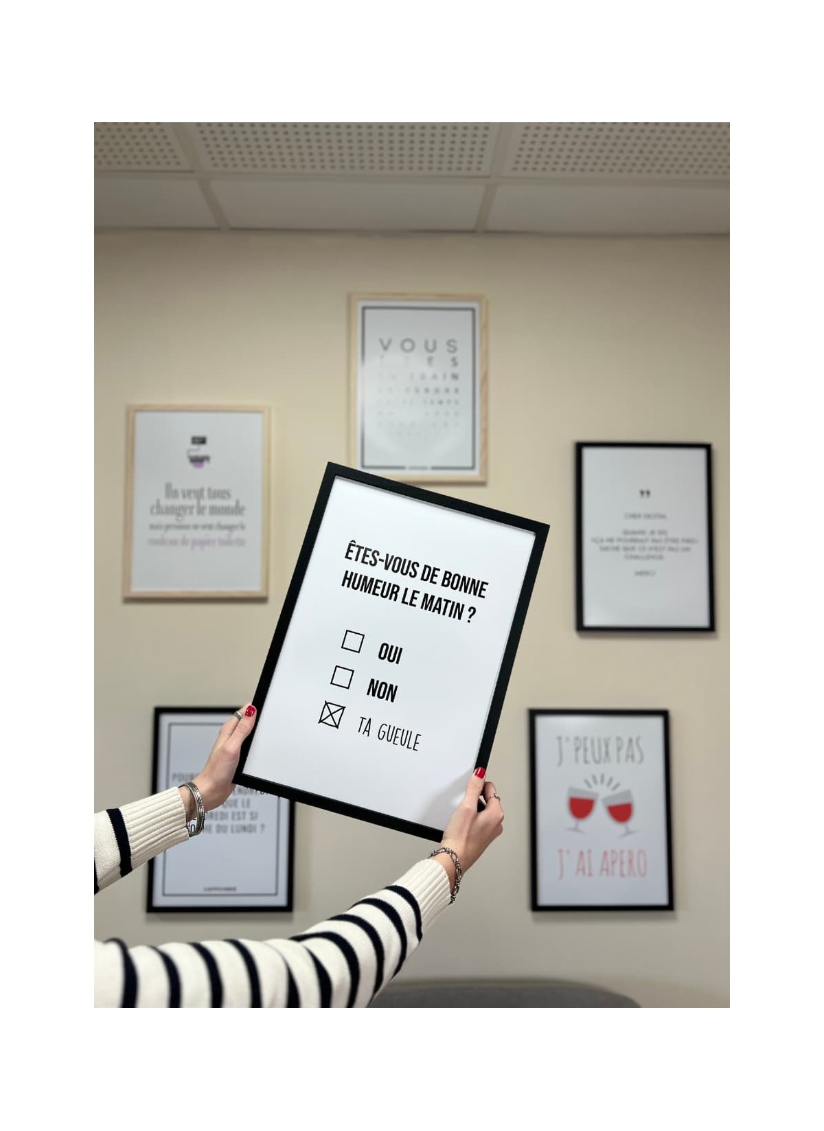 Affiche "Êtes-vous de bonne humeur le matin ?", affiche Humour |  L’Afficherie