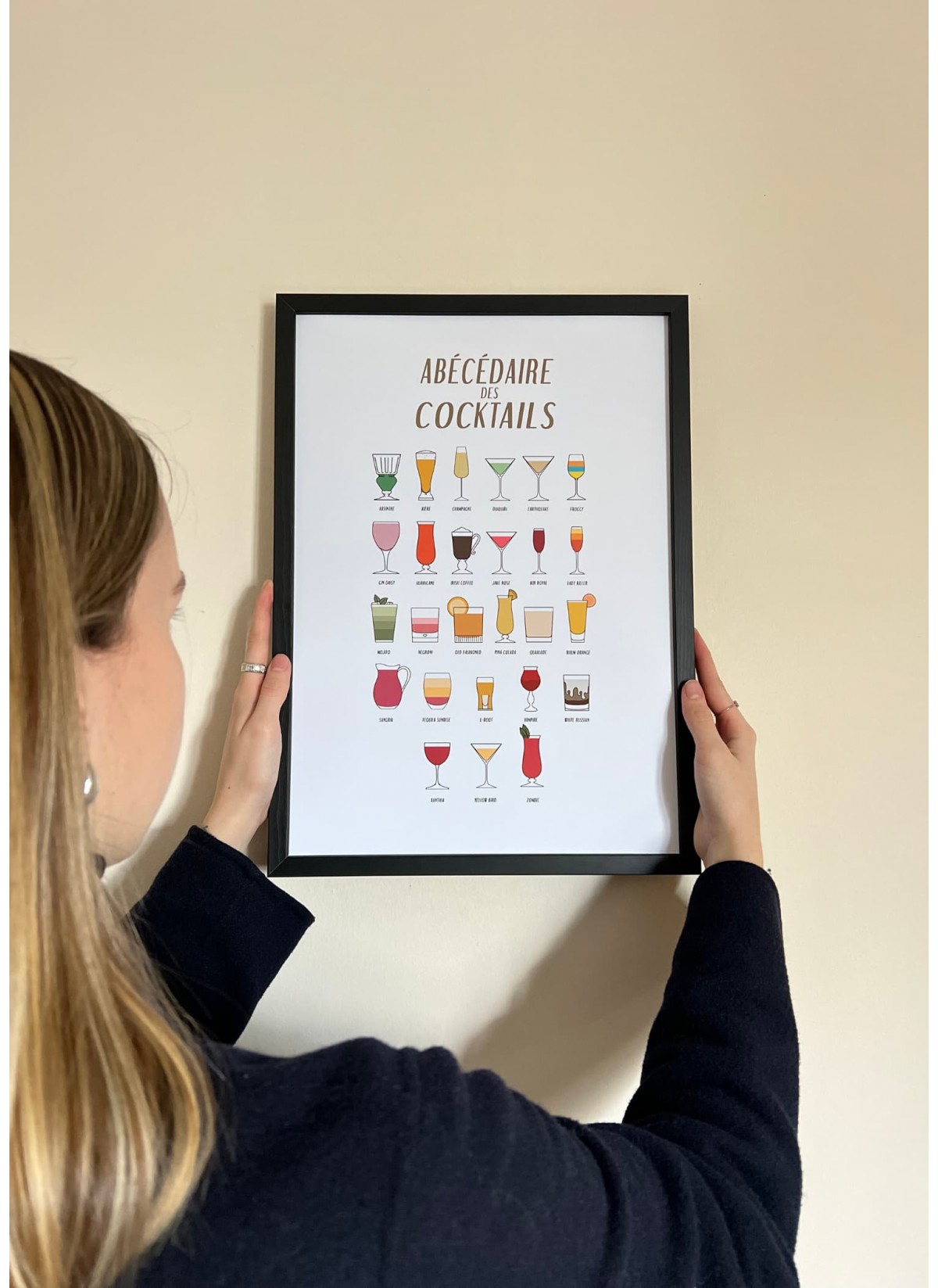 Affiche Abécédaire cocktails, Affiches Cuisine à offrir | L’Afficherie