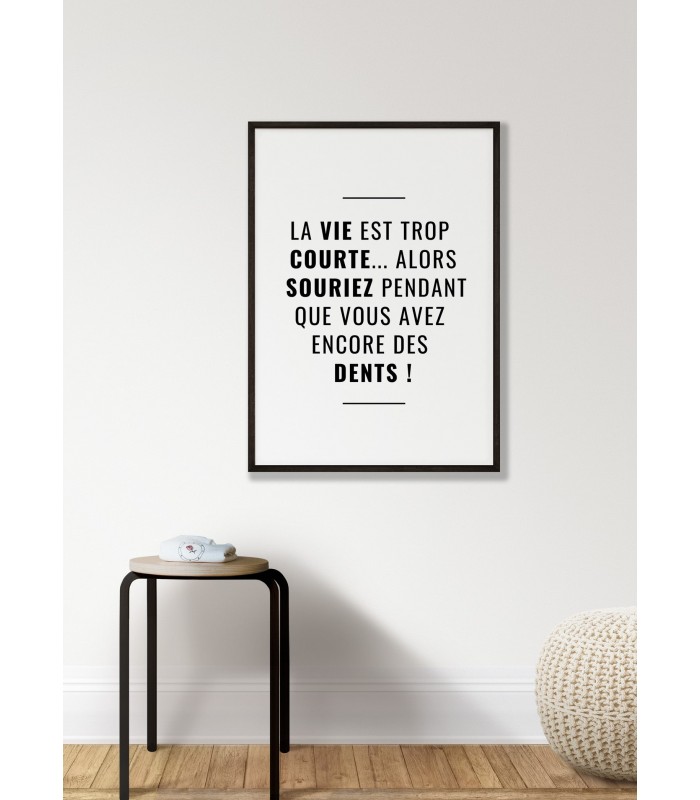 Affiche La vie est trop courte